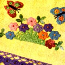 crochet pattern summertime towel set butterflies