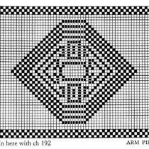 Filet Crochet Pattern Stained Glass Arm Piece Chart Vintage Crafts and More