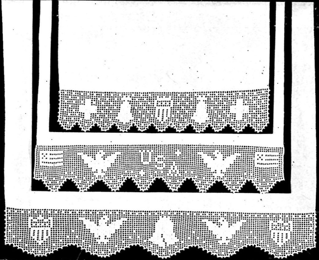 Filet Crochet Edging Patterns For Liberty Towels Eagle US Flag Bell   Img720 1024x835 