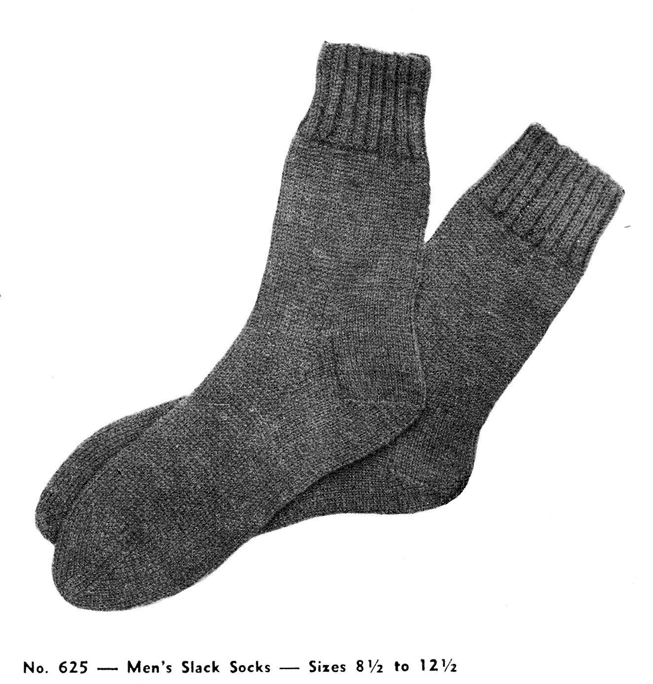 Men's Socks Knitting Pattern - Vintage Crafts and More