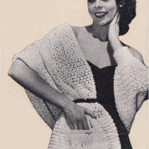 Crocheted Stole with cuff and pocket pattern